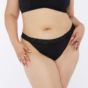 Savage x Fenty curvy high waist thong black (caviar) 1x